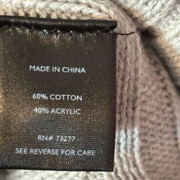 Simply Vera Vera Wang rib poncho gray sweater S/M - Picture 10 of 13